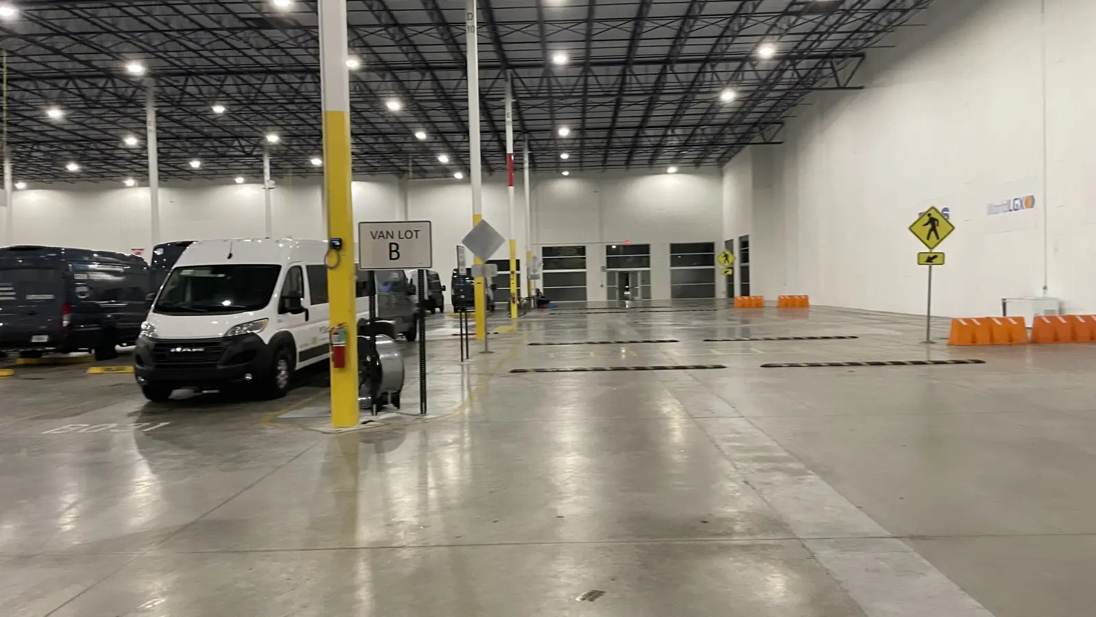 Completed service, Amazon distribution facility